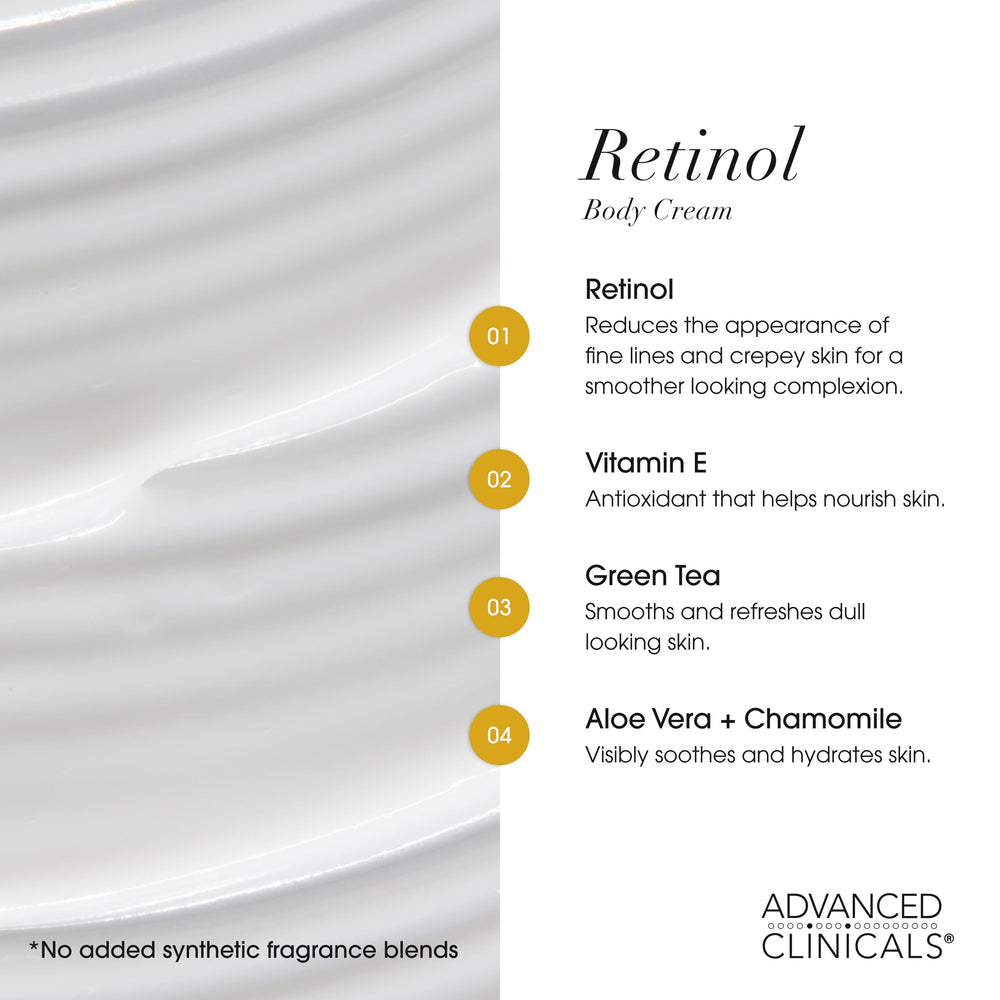 Advanced Clinicals applied to neck and shoulder improving skin texture