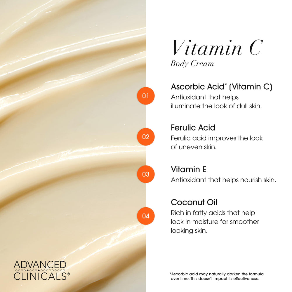 Advanced Clinicals arm before and after application showing improved radiance
