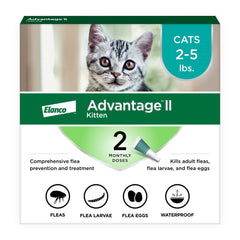 Advantage brand front packaging showing kitten and product benefits
