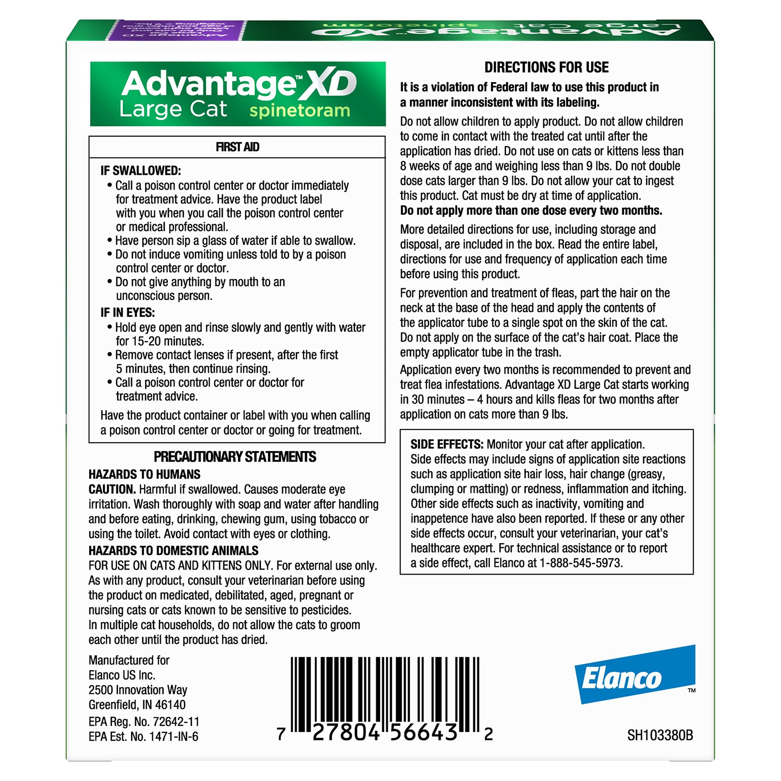 Advantage close-up applicator tip for precise, mess-free dosing
