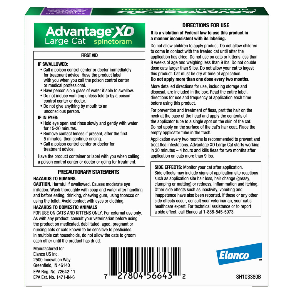 Advantage close-up applicator tip for precise, mess-free dosing