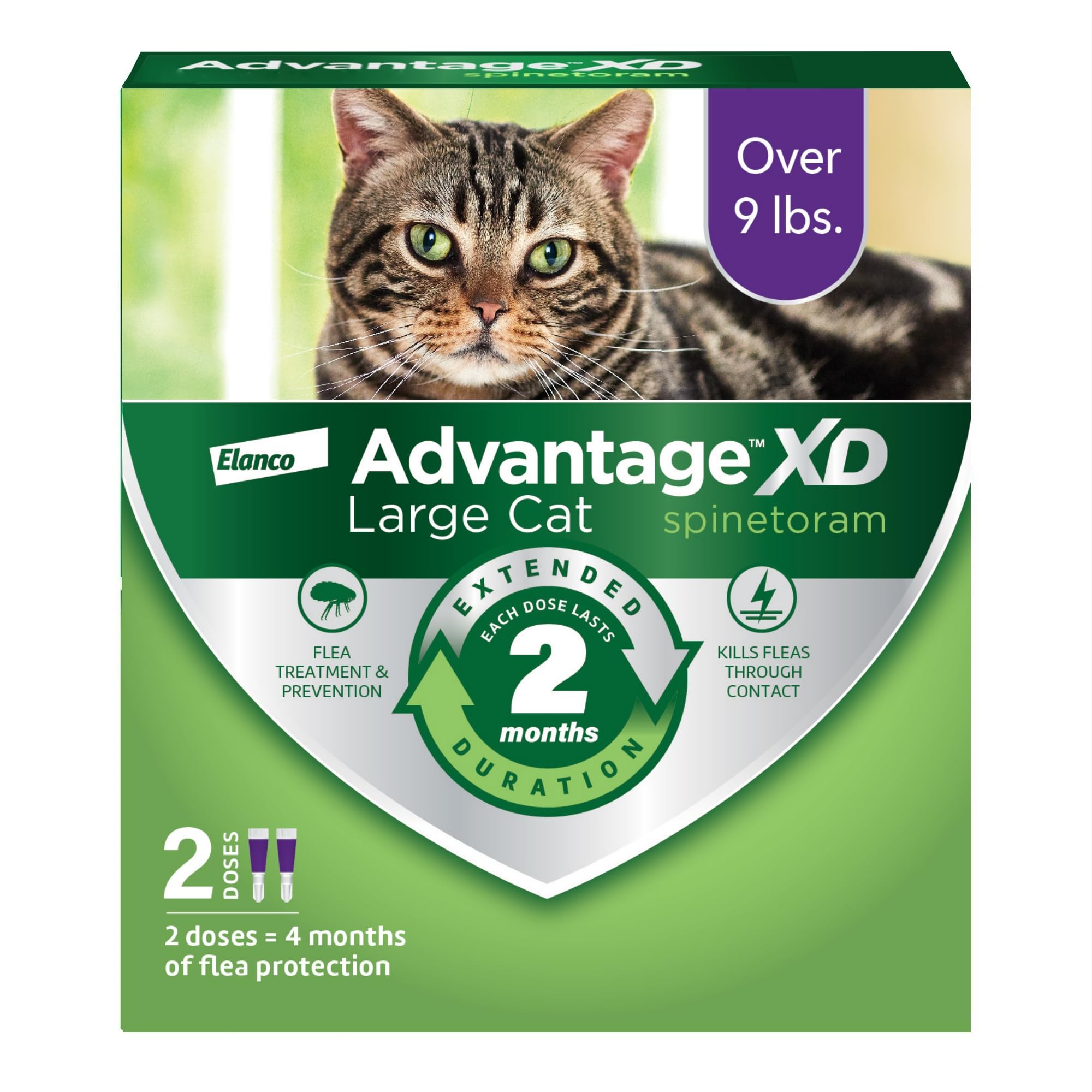Advantage showing front packaging with clear product benefits