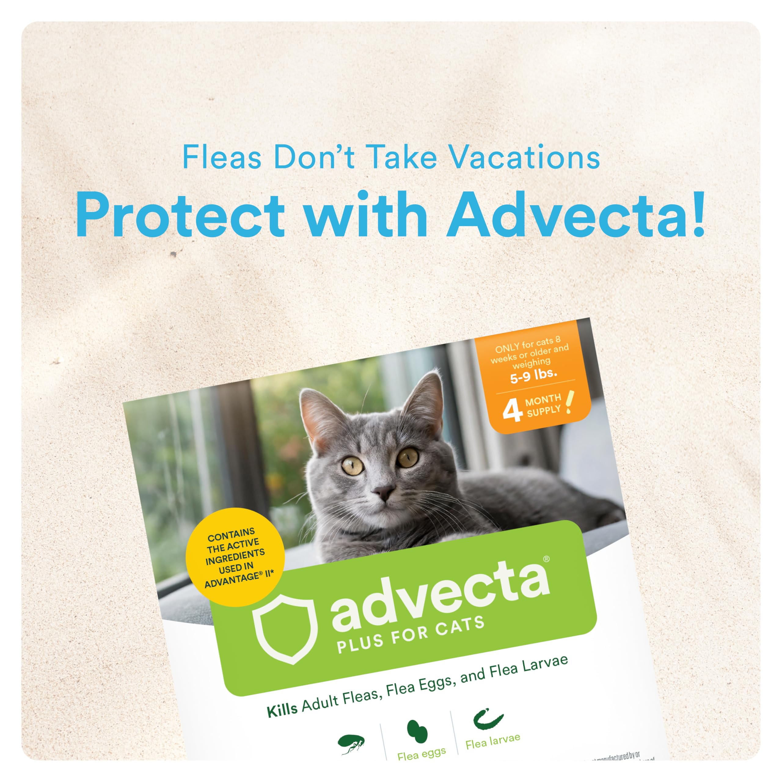 Advecta brand lifestyle shot of owner applying treatment showing simple routine