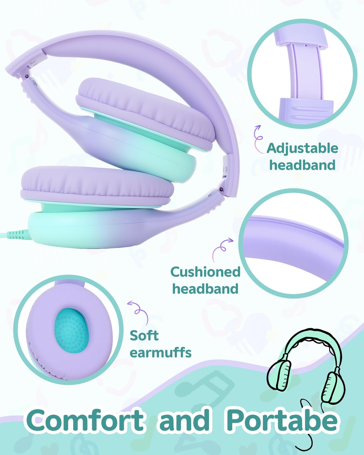 Aechorhy child using headphones showing reliable fit during learning
