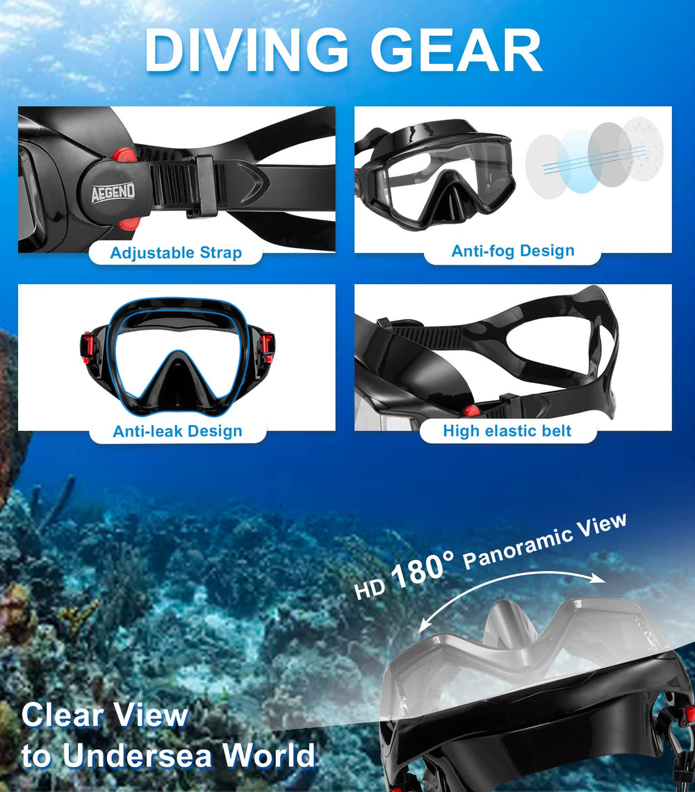 Aegend close-up of anti-fog polycarbonate lens for clearer underwater vision
