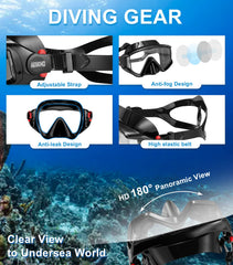 Aegend close-up of anti-fog polycarbonate lens for clearer underwater vision