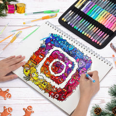 Aen Art color array flat lay with glitter, metallic, pastel, neon, rainbow for mixability