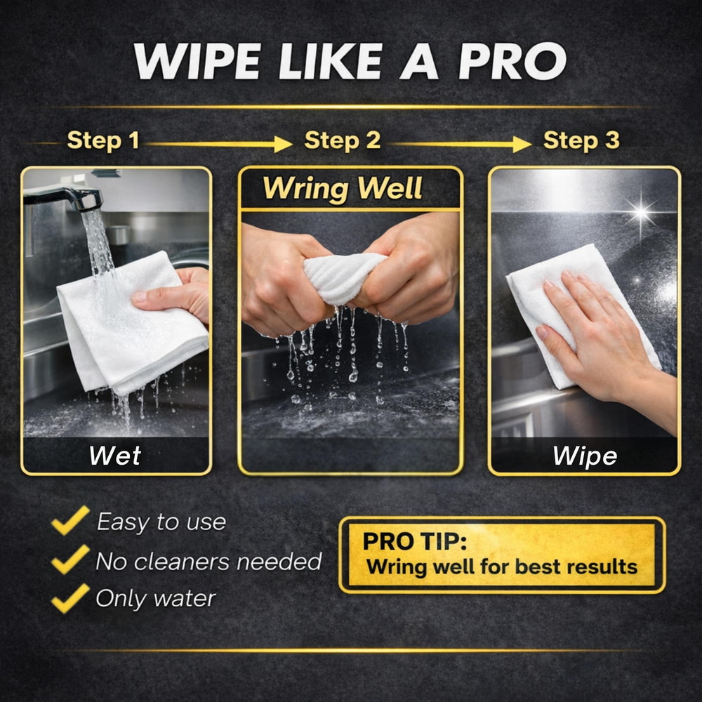 AERAI GROUP damp cloth wiping a window for streak-free shine and clarity