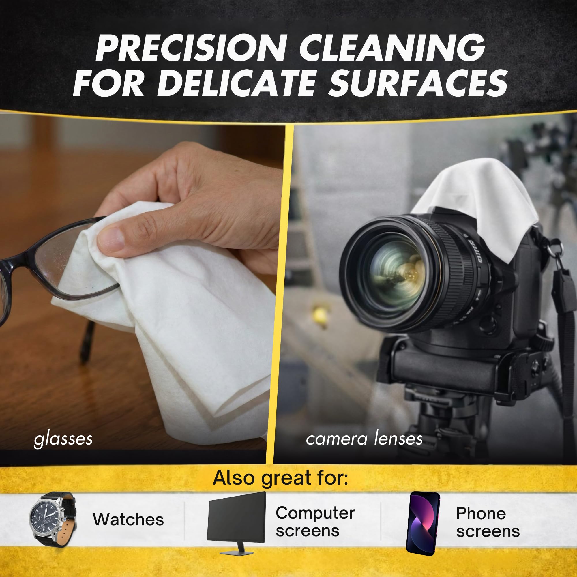 AERAI GROUP cloth in bathroom setting cleaning countertop and glass surfaces