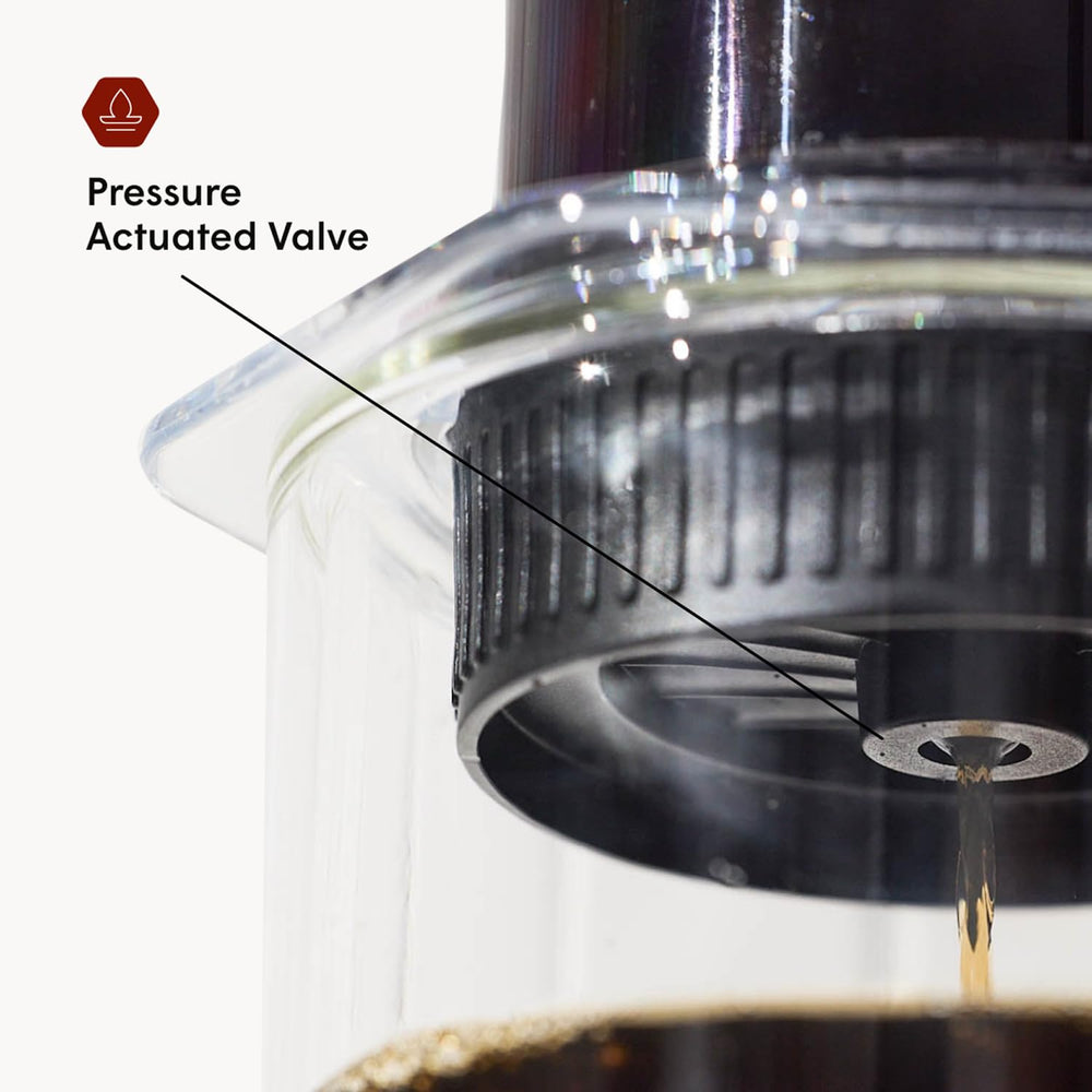 AeroPress cap installed on chamber demonstrating easy attachment benefit