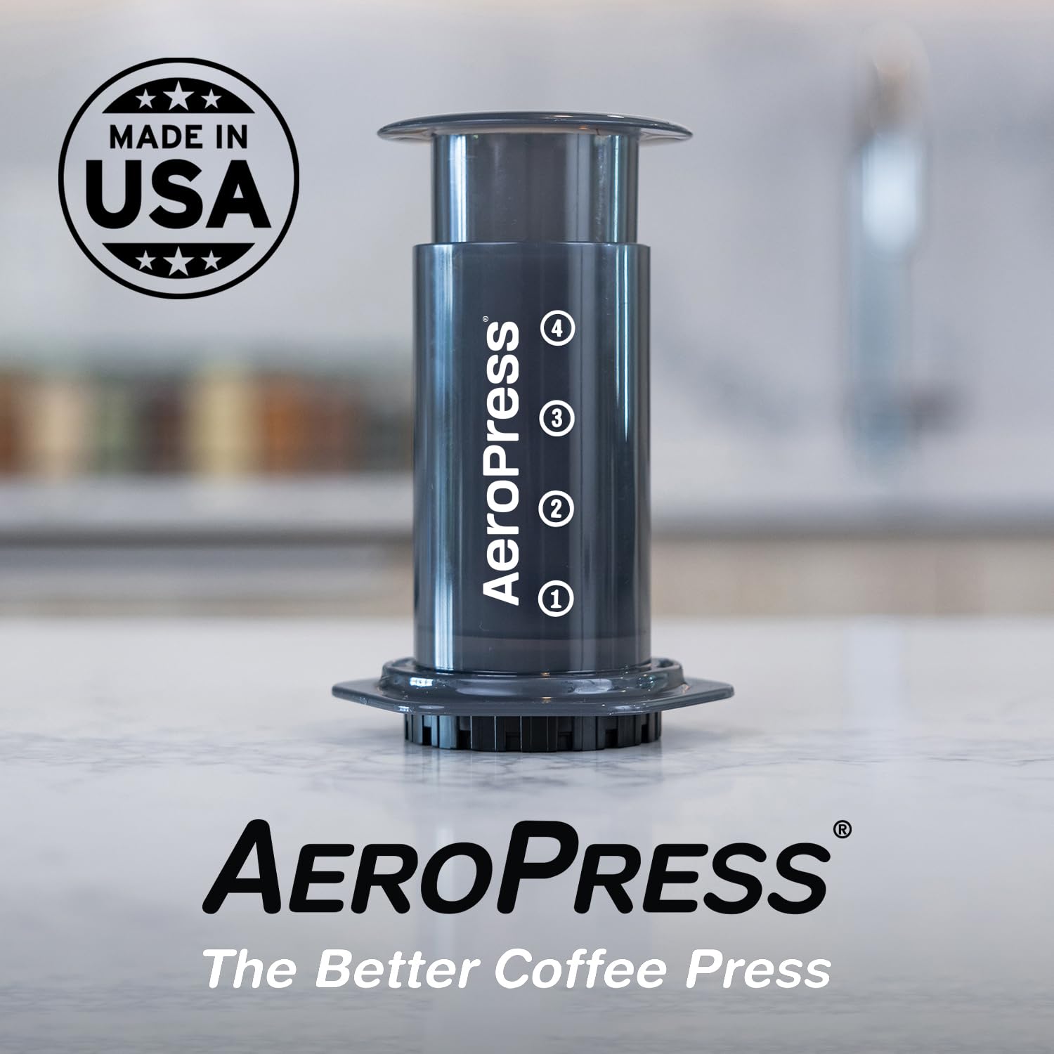 AeroPress on breakfast table illustrating easy cleanup and consistent flavor benefit