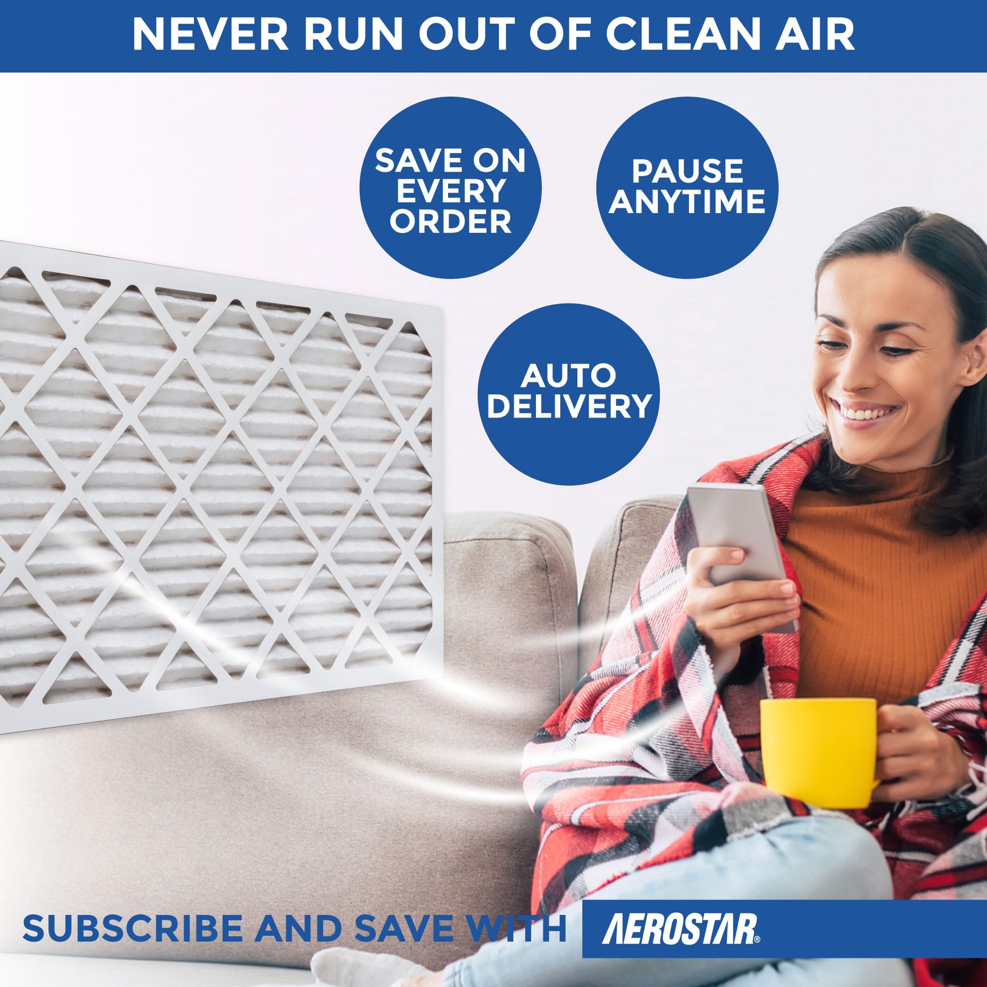 Aerostar filter installed in HVAC slot demonstrating easy replacement