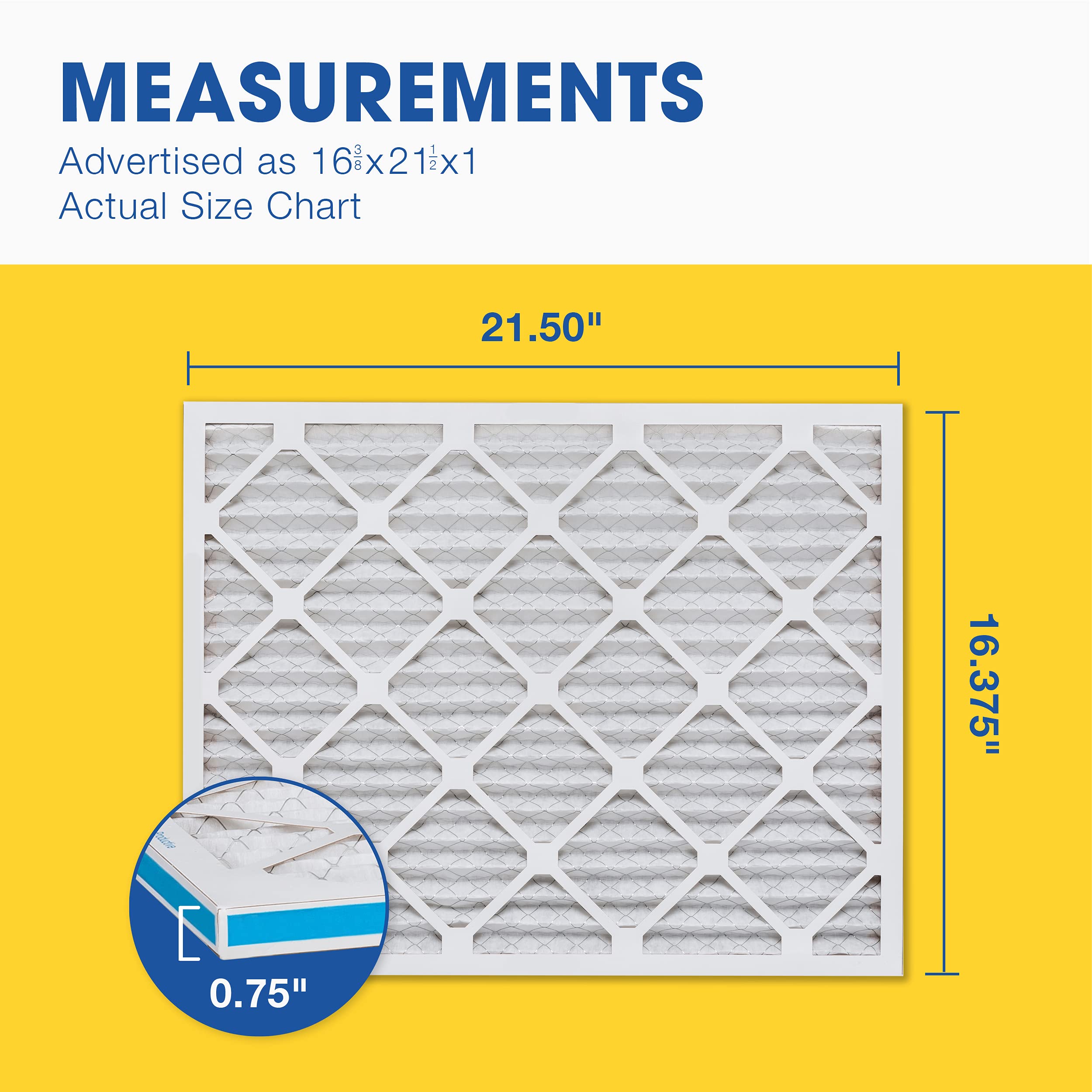 Aerostar beside ruler showing actual 16.50 x 21.50 x 0.75 size benefit