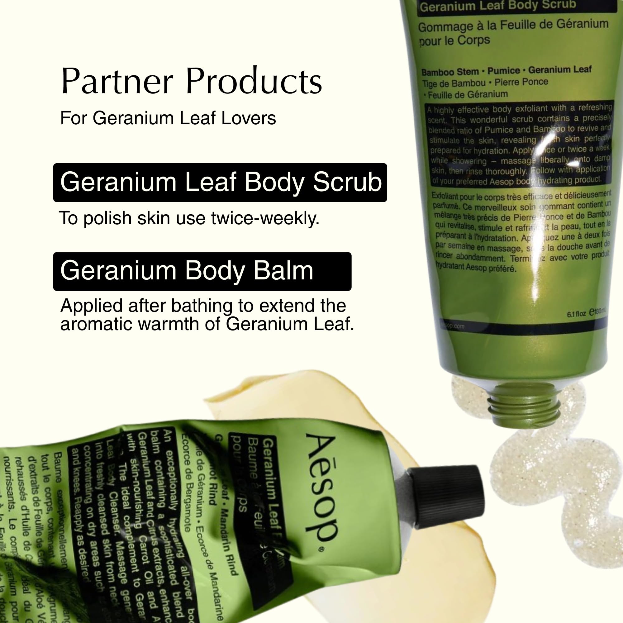 Aesop in shower lifestyle scene, illustrates refreshing daily use