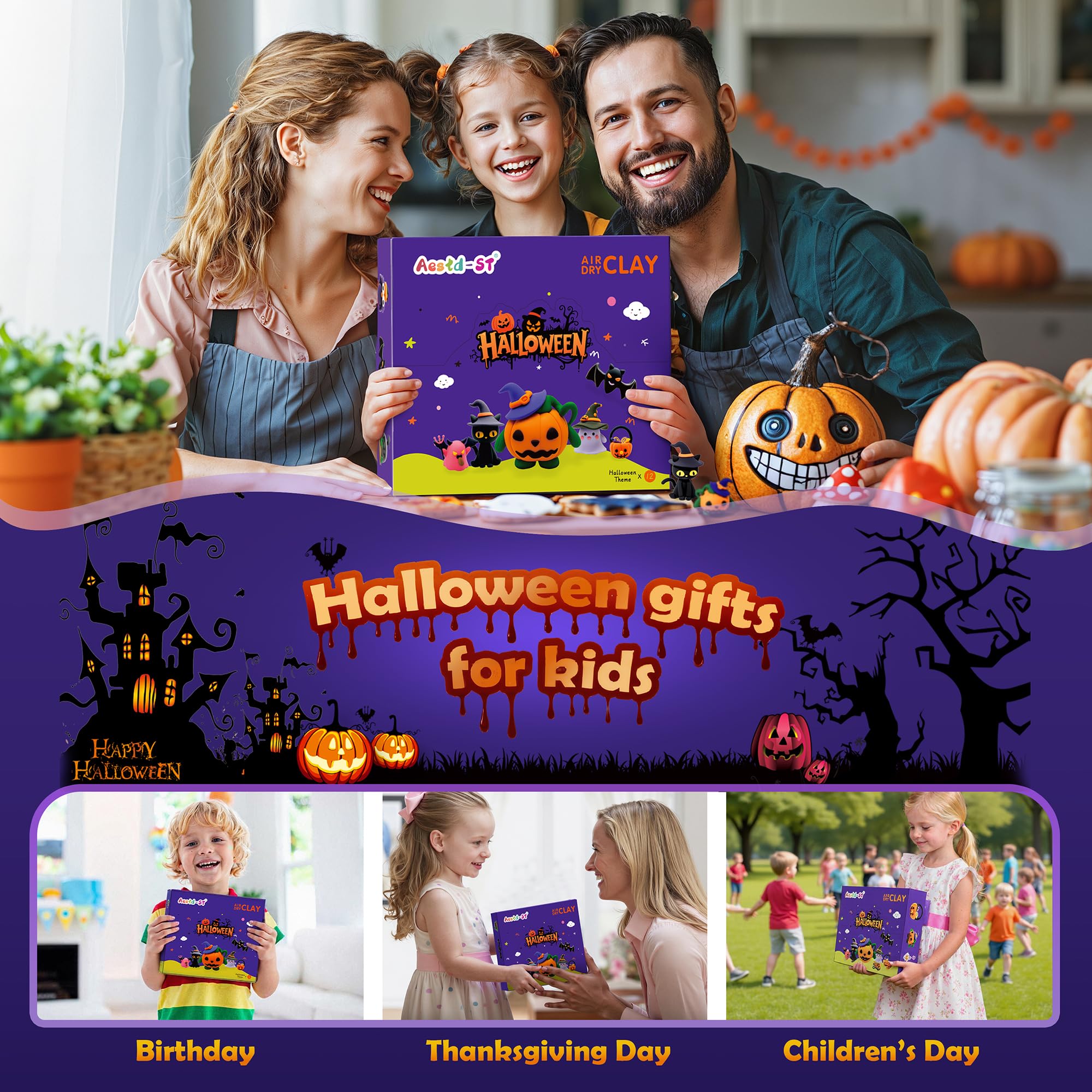 Aestd-ST family crafting scene demonstrating group play and screen-free fun