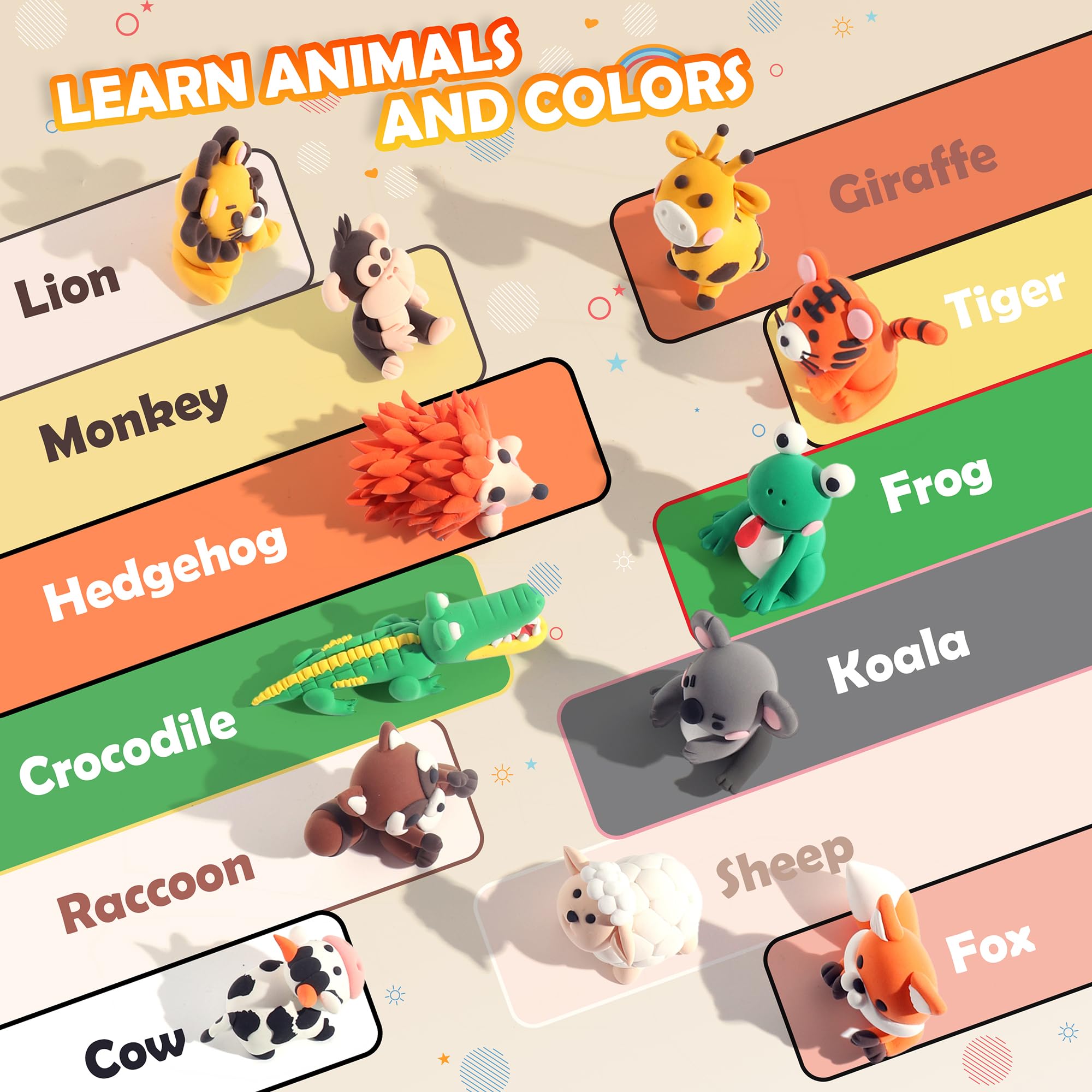 Aestd-ST tutorial cards layout showing step-by-step animal project guidance