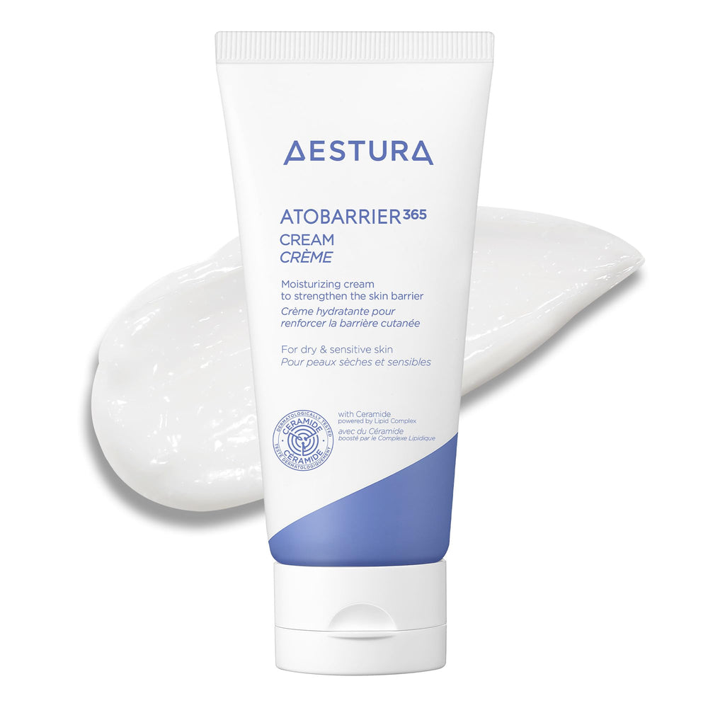 AESTURA jar front view showing compact packaging and balm benefit