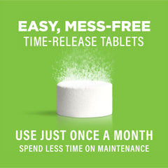 Affresh tablet dissolving in washer drum demonstrating cleaning action reaching interior parts