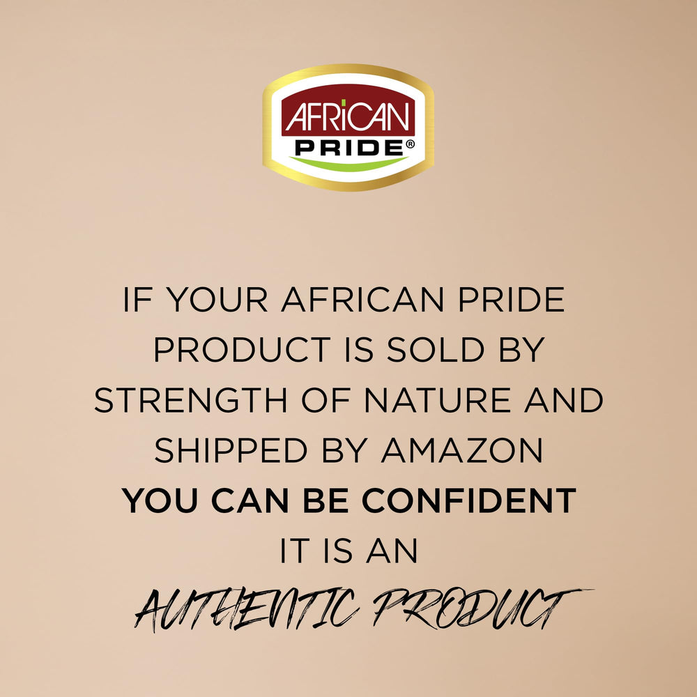African Pride before and after detangling showing smoother, hydrated curls