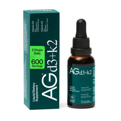 AG1 bottle front view showing branding and compact design for easy daily use