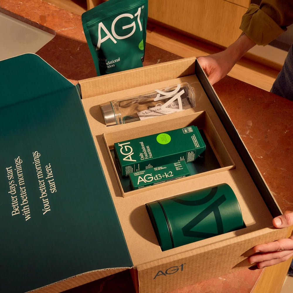 AG1 label close-up highlighting ingredients and dosing information for clarity