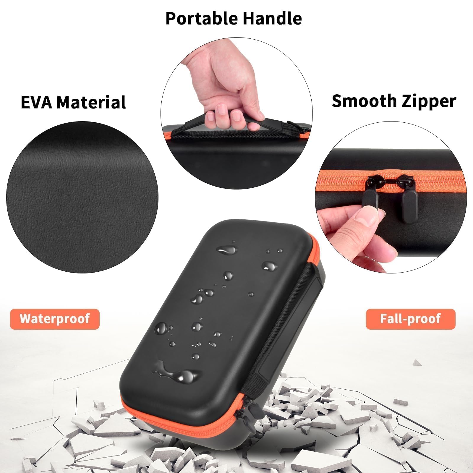 Againmore open case showing groove access for effortless mic removal