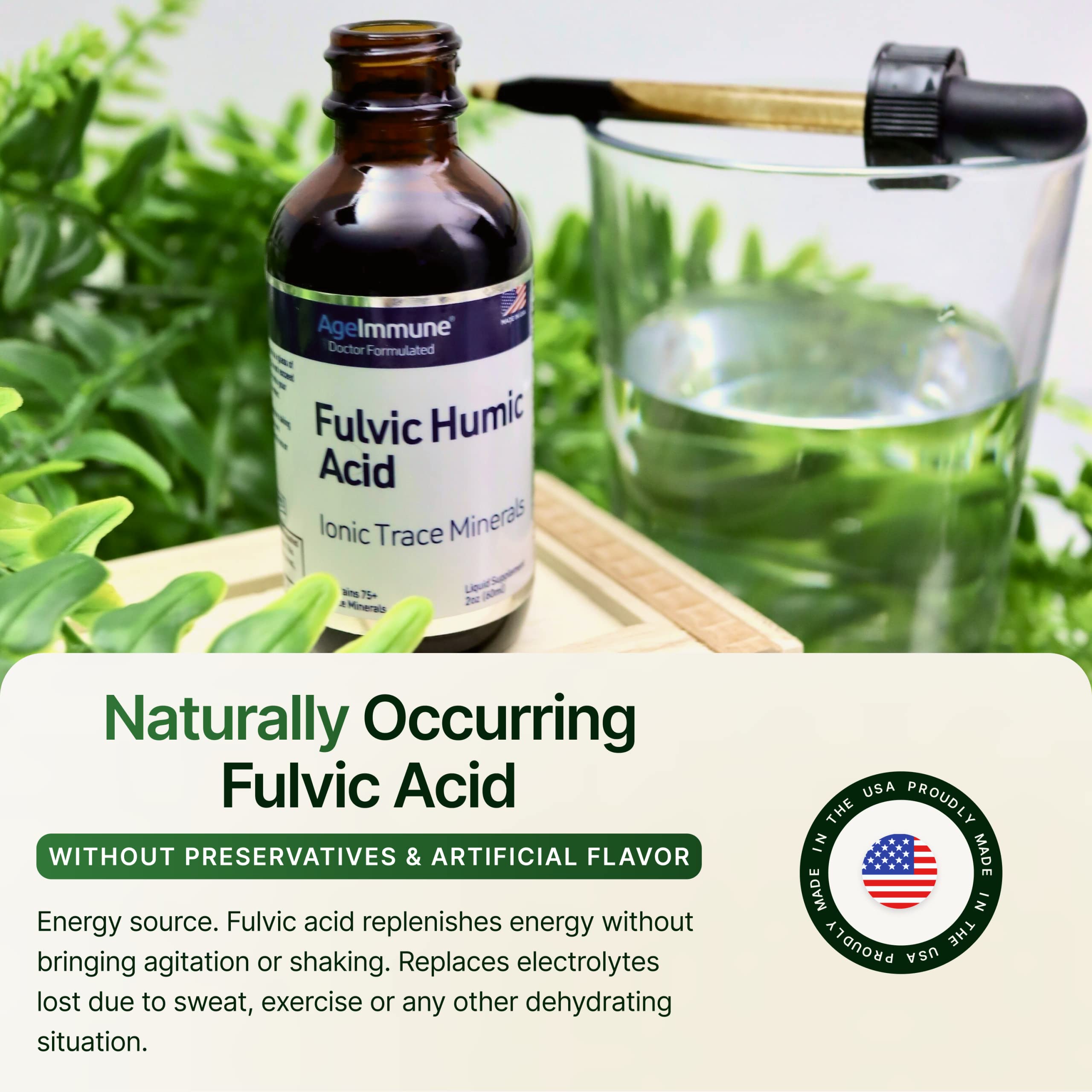 AgeImmune label zoom with mineral list emphasizing 75+ trace minerals and ingredient clarity