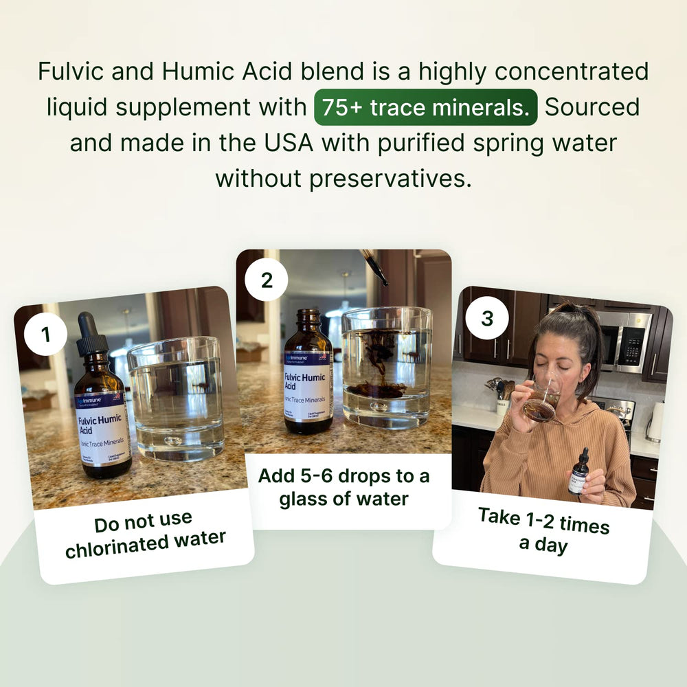 AgeImmune drops in a glass of water illustrating simple serving use for hydration support