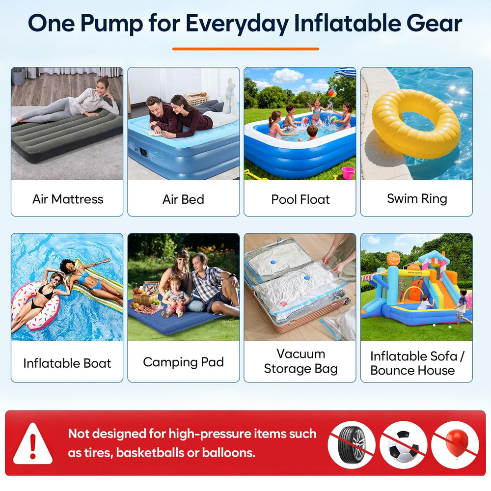 AGPTEK pump held in hand to show scale and easy portability
