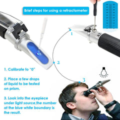 Agriculture Solutions refractometer eyepiece detail for easy viewing and fast salinity checks