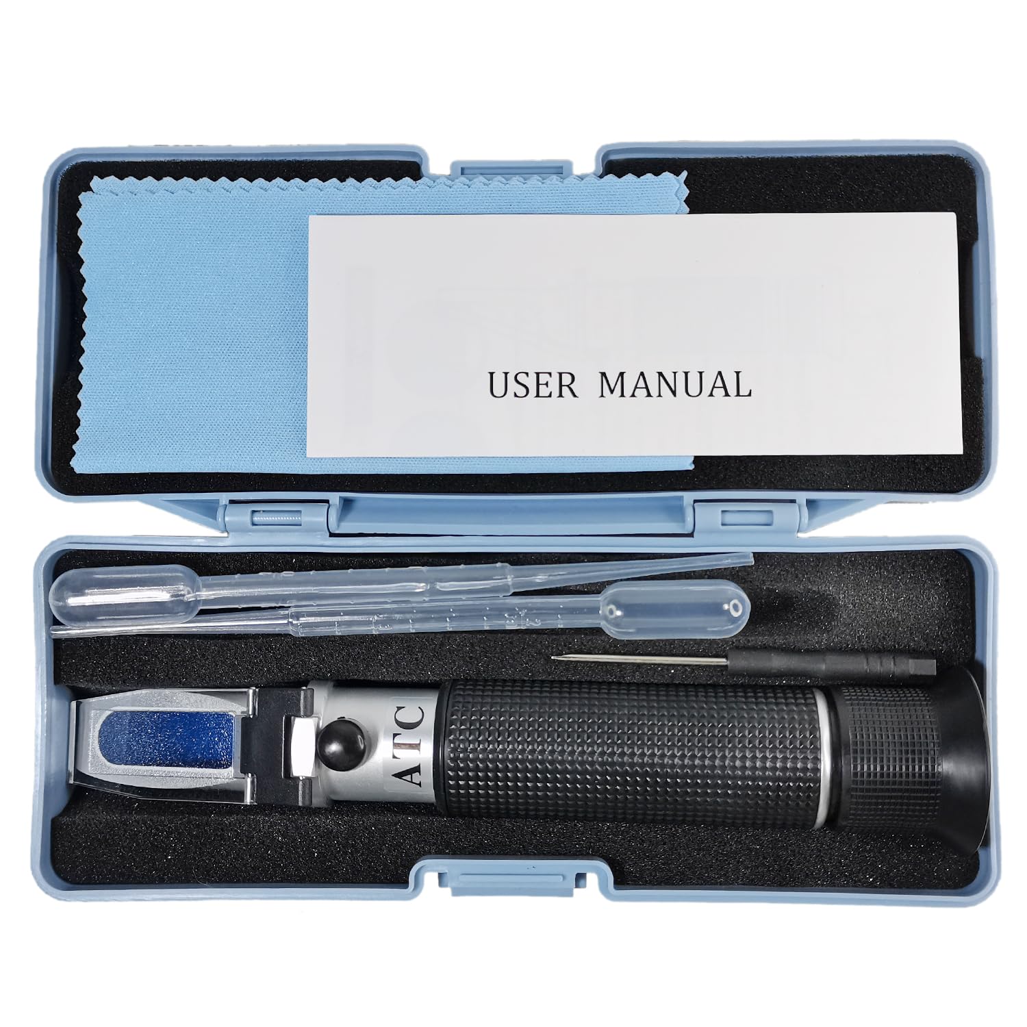 Agriculture Solutions refractometer held on boat deck to illustrate field use and robustness