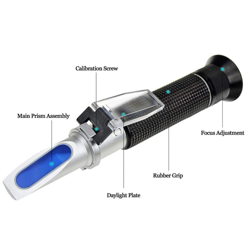 Agriculture Solutions refractometer prism close-up for clear optical surface and accurate readings