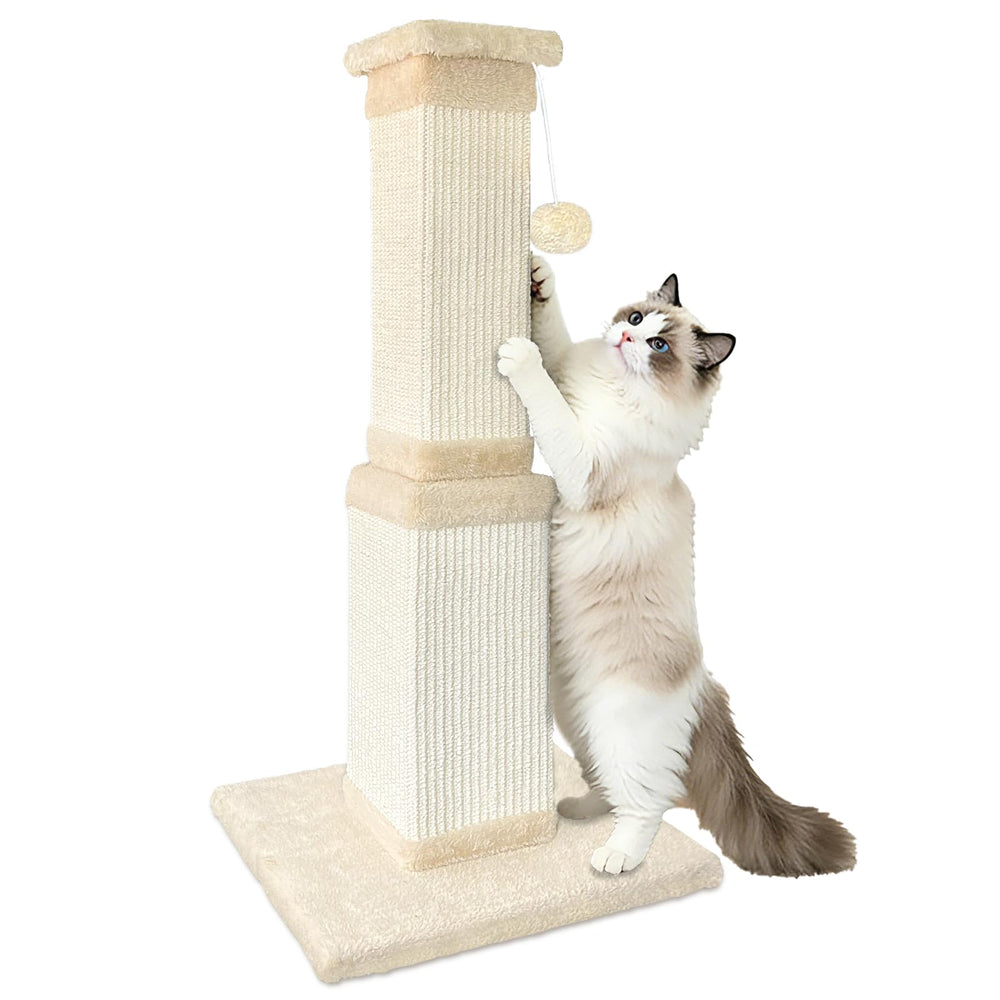 AGYM front view of 32-inch sisal post showing sturdy design and furniture protection
