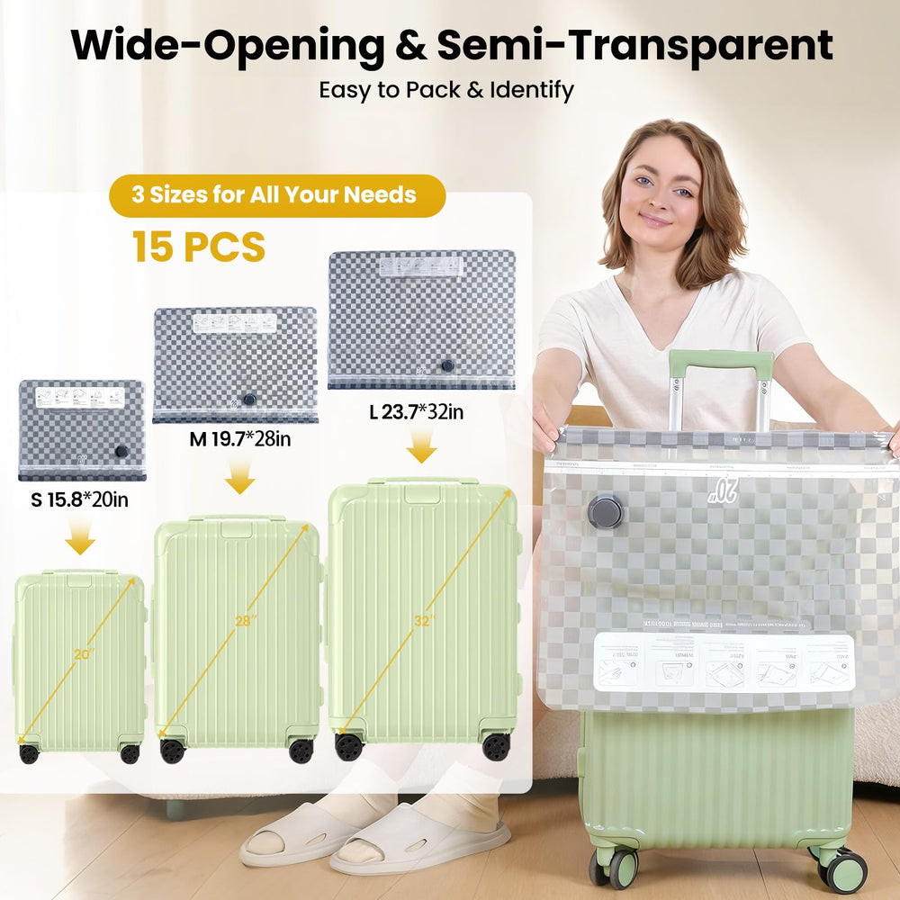 AH AEHIBO under-bed storage view showing compact bags maximizing closet space