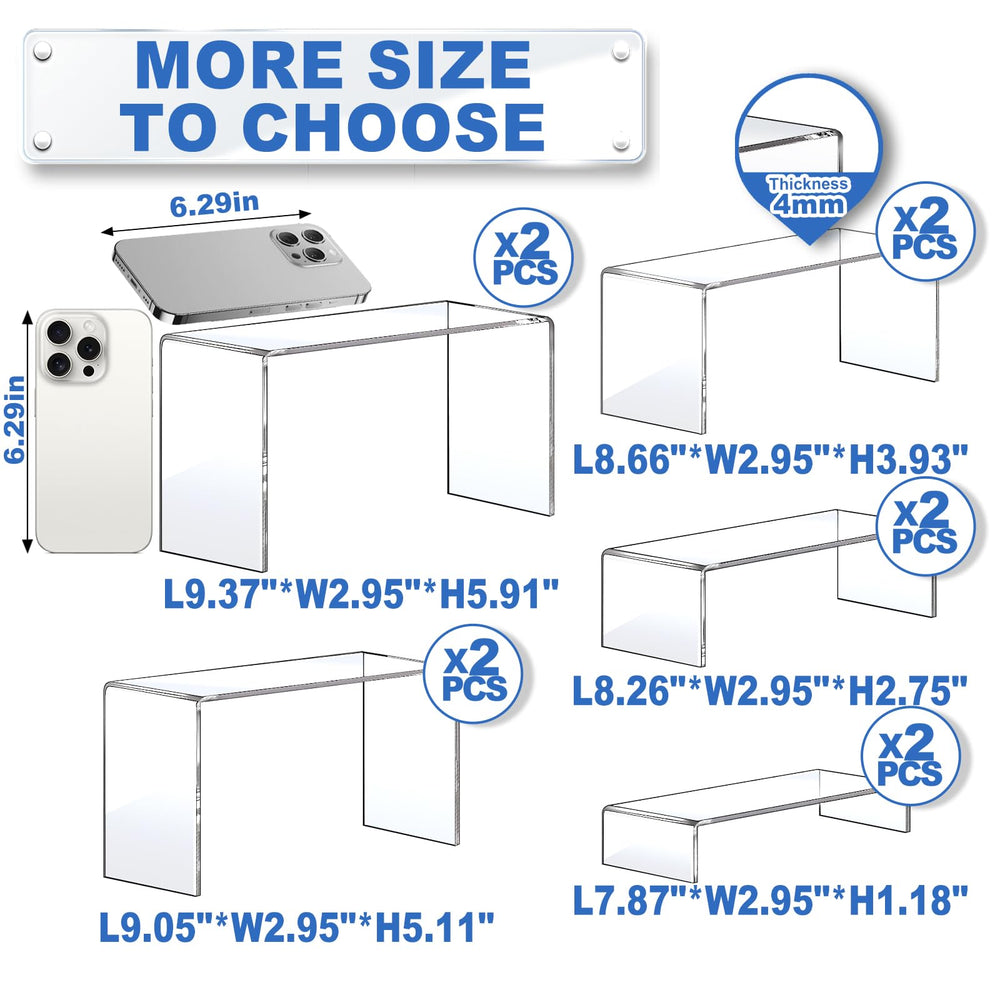 Aheroi risers stacked for compact storage demonstrating space-saving benefit
