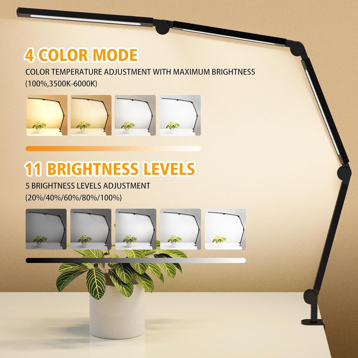 AILBTON adjustable swing arm extended to direct focused light