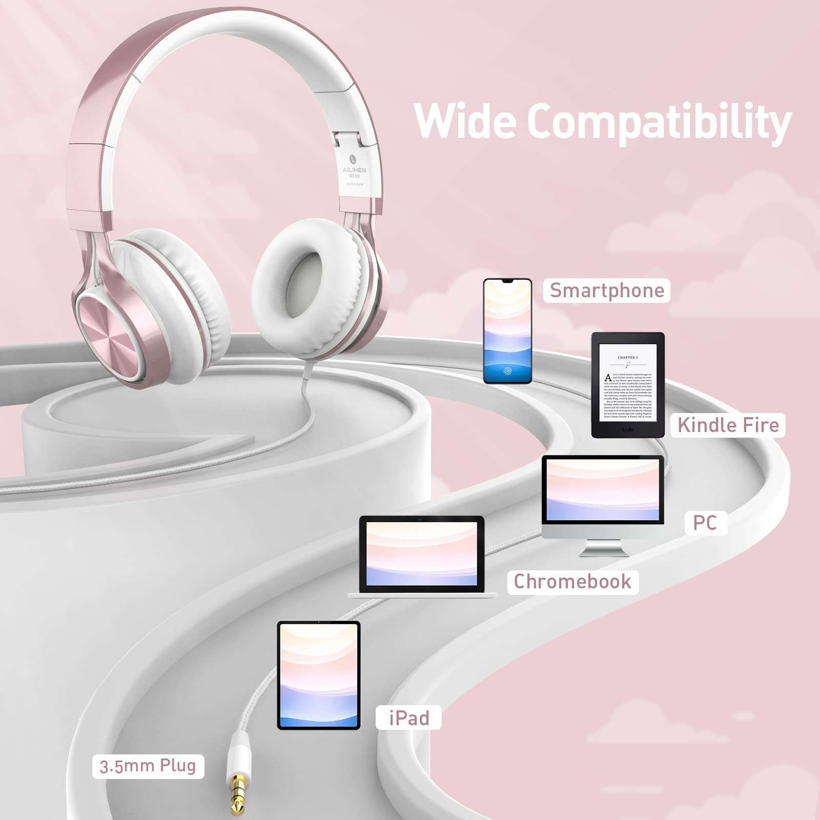 AILIHEN inline microphone and multi-function button for easy control