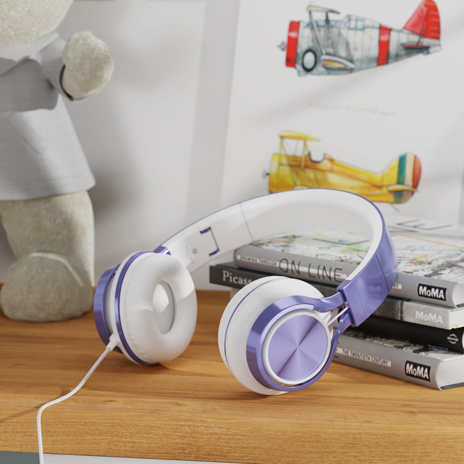 AILIHEN teen wearing headphones at desk illustrating learning use and comfortable fit