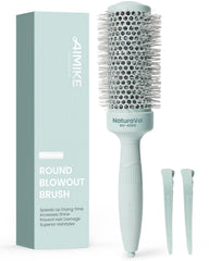 AIMIKE round brush front view showing barrel and bristles for faster styling