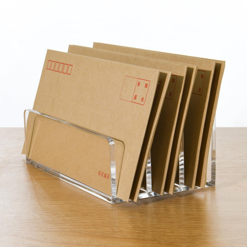 AIMOLLY in use on a desk organizing bills and notebooks efficiently