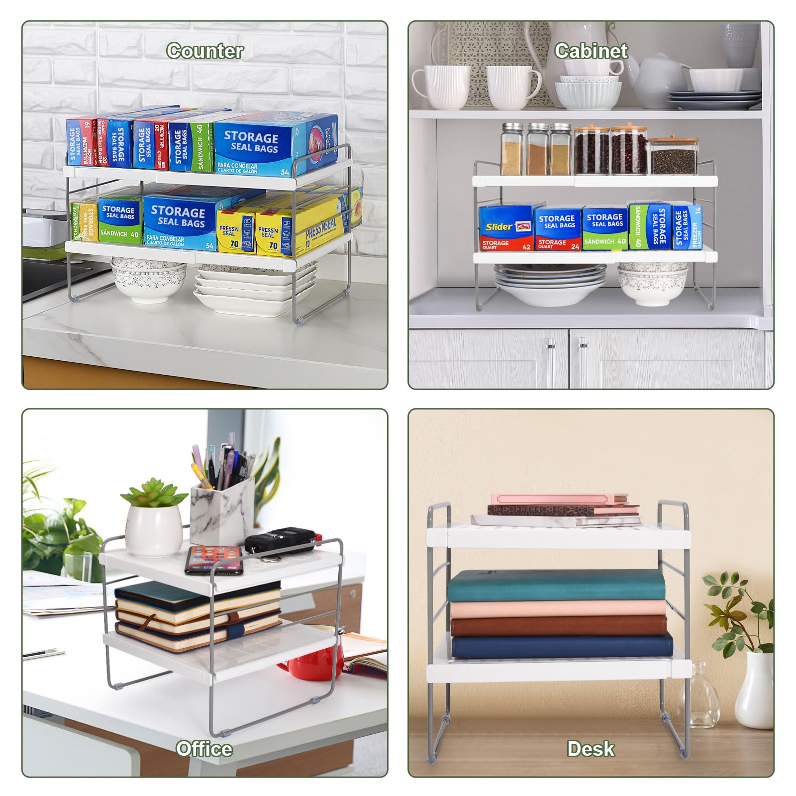 Aionvidas on countertop in a styled kitchen keeping foil and spice jars accessible and neat