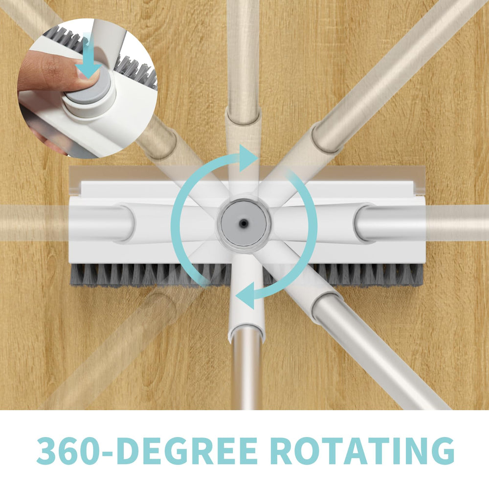 AIR U+ close-up of PVC bristles and rubber squeegee, powerful stain removal