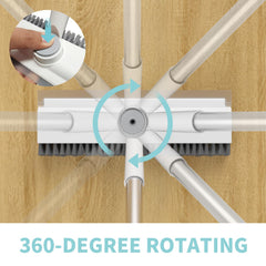 AIR U+ close-up of PVC bristles and rubber squeegee, powerful stain removal