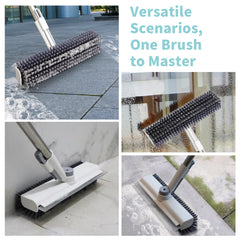 AIR U+ extended handle showing three adjustable lengths, reduces back strain