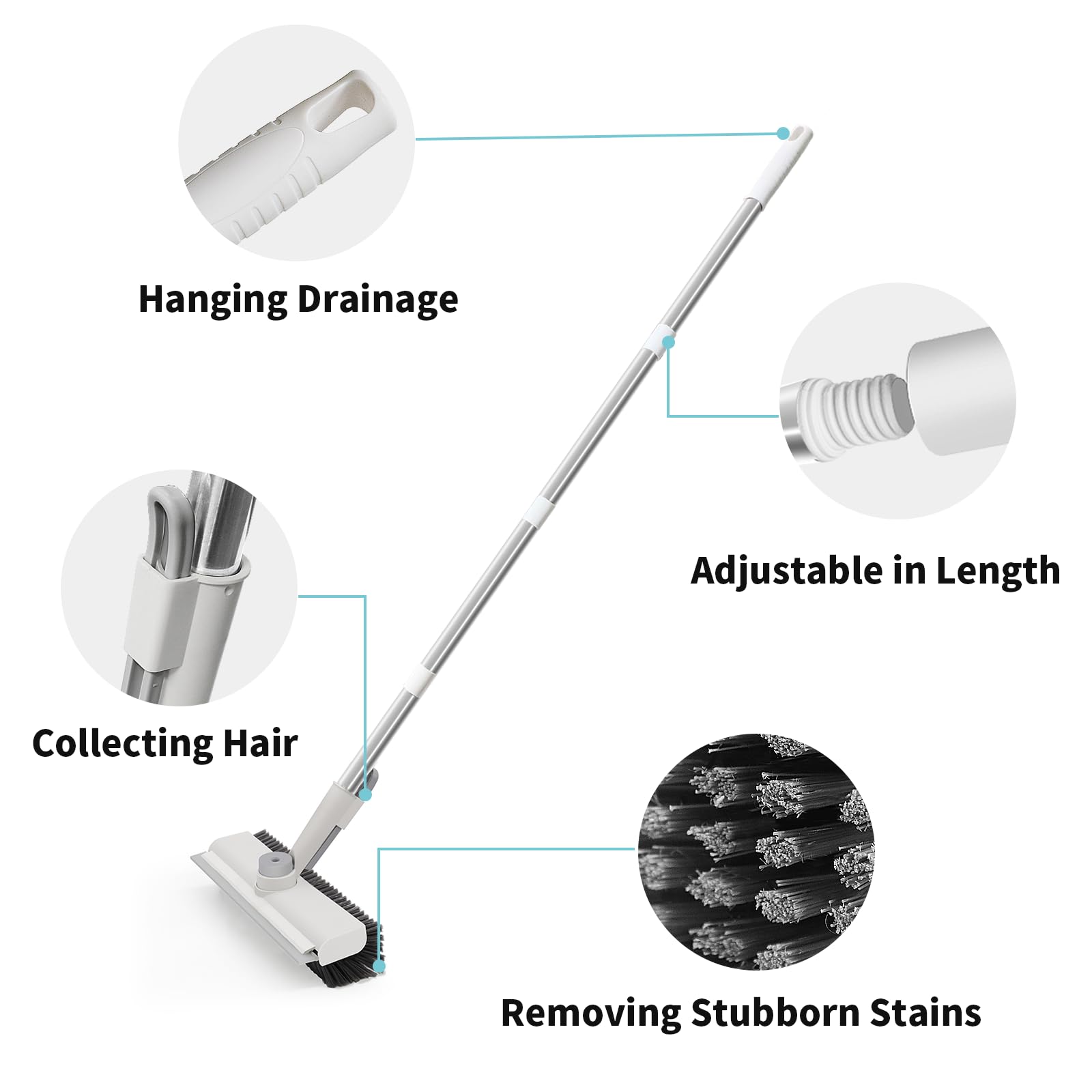 AIR U+ scrubbing shower wall and tub, ergonomic wet-cleaning efficiency