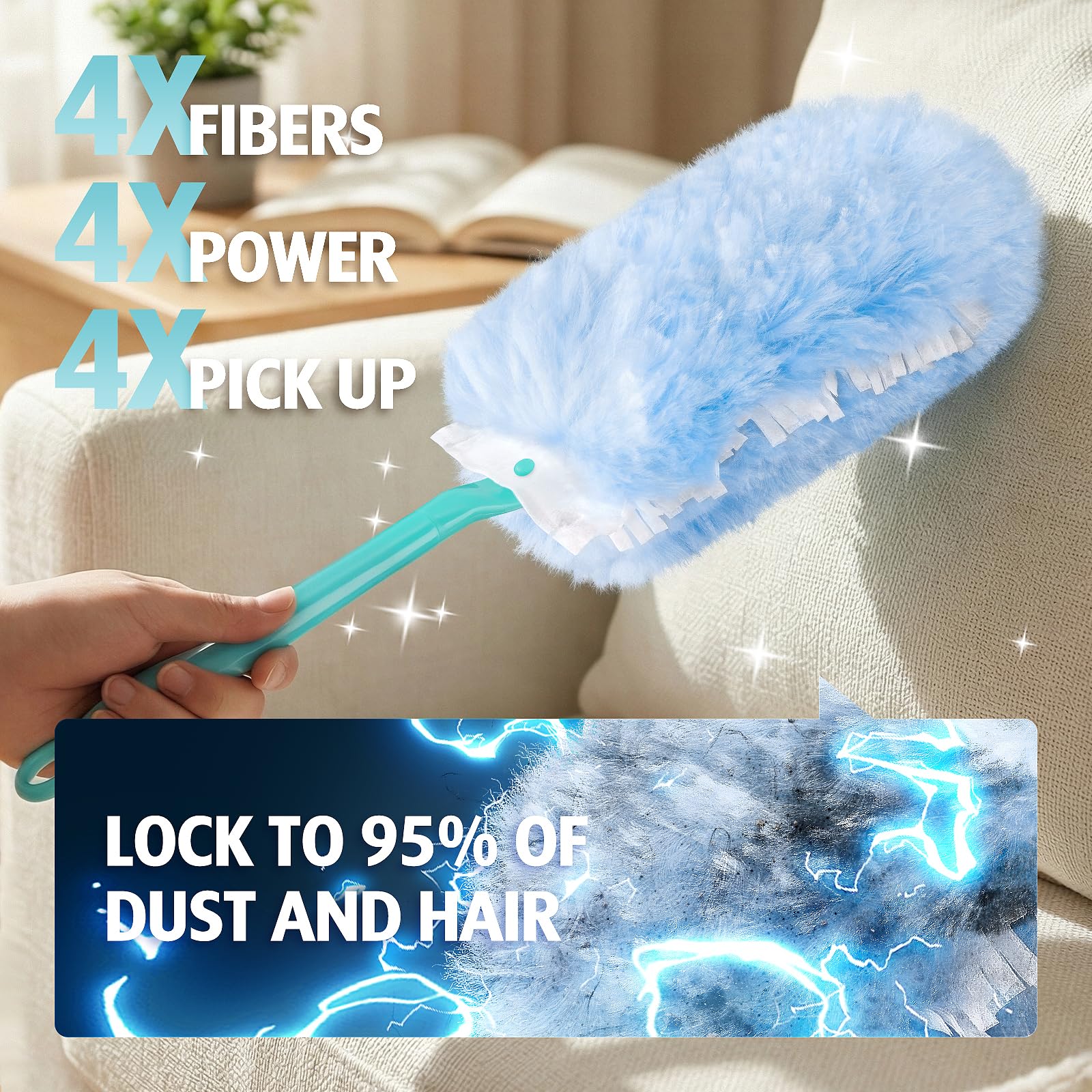 AIR U+ pad side profile illustrating dual-sided 360-degree cleaning action
