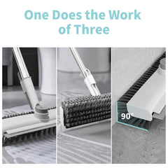 AIR U+ rotating head in motion cleaning grout and corners, improves reach