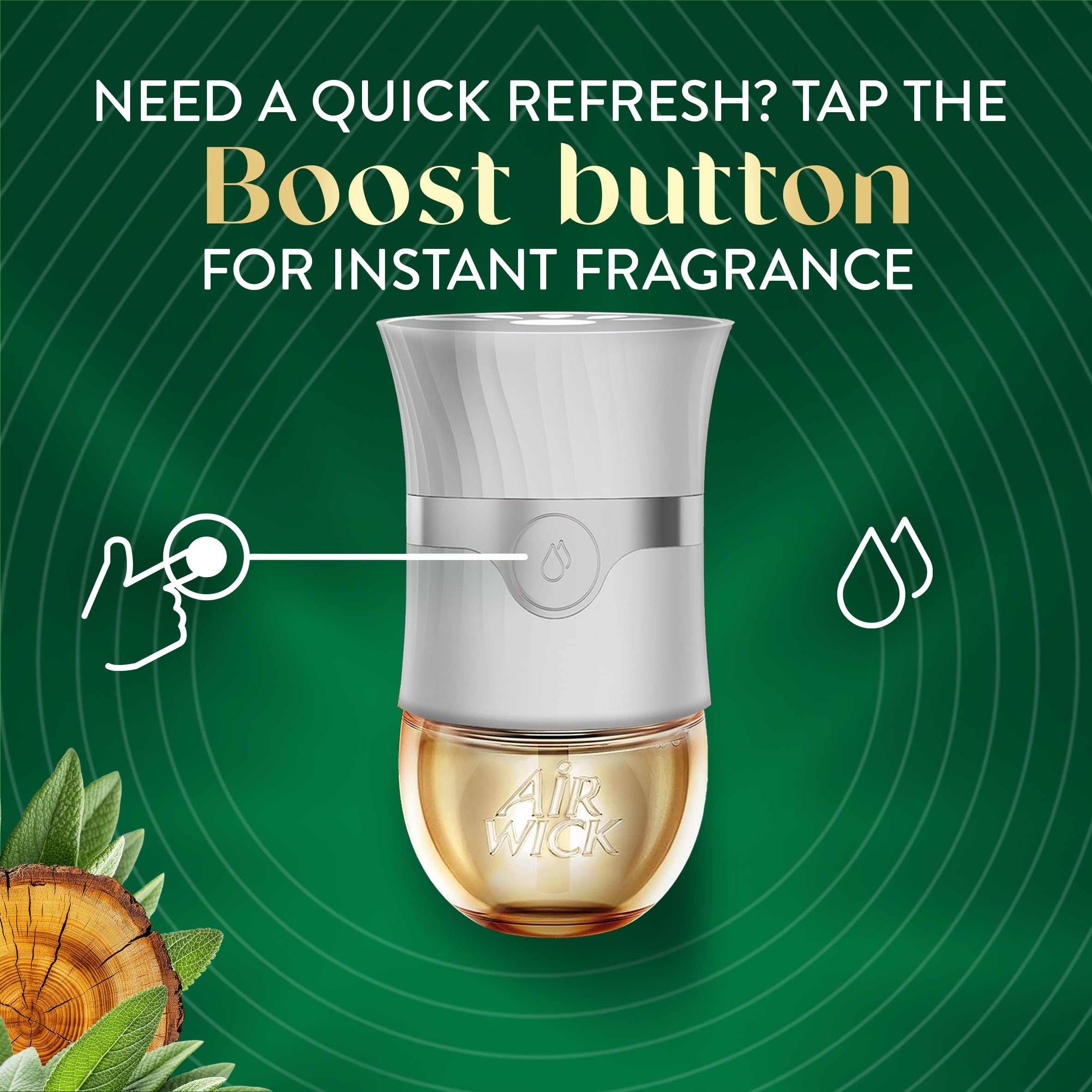 Air Wick on bathroom shelf refreshing small spaces effectively