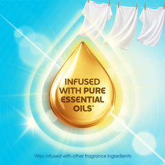 Air Wick label highlighting essential oils for a more natural fragrance benefit