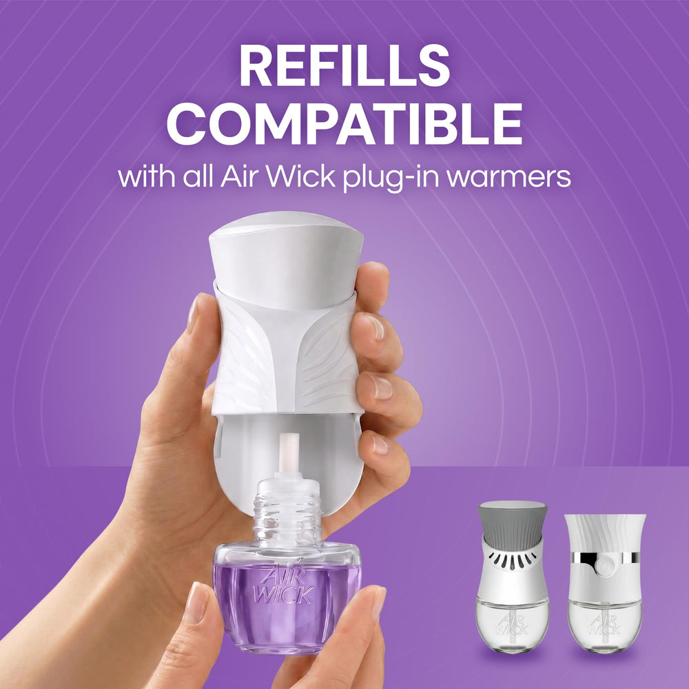 Air Wick refill cap and nozzle close-up for easy-install benefit